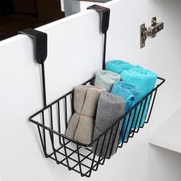 Koszyk na drzwi do kuchni łazienki szafki na gąbki metalowy czarny 28cm STORAGE SOLUTIONS 810111-C