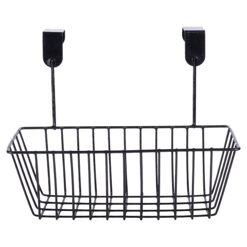 Koszyk na drzwi do kuchni łazienki szafki na gąbki metalowy czarny 28cm STORAGE SOLUTIONS 810111-C