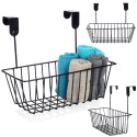 Koszyk na drzwi do kuchni łazienki szafki na gąbki metalowy czarny 28cm STORAGE SOLUTIONS 810111-C