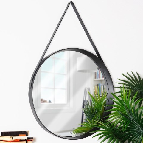 Lustro ścienne na ścianę czarne okrągłe 52cm HOME STYLING COLLECTION 510103