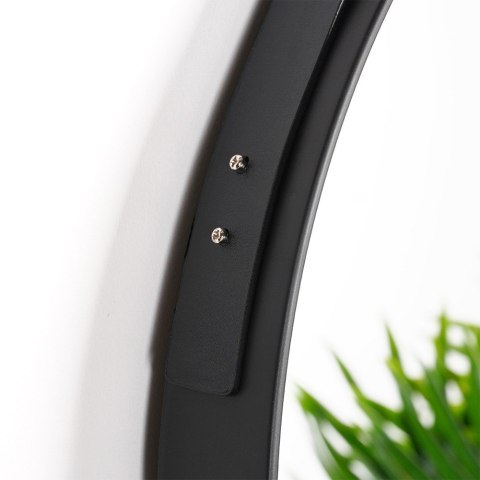 Lustro ścienne na ścianę czarne okrągłe 52cm HOME STYLING COLLECTION 510103