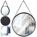Lustro ścienne na ścianę czarne okrągłe 52cm HOME STYLING COLLECTION 510103