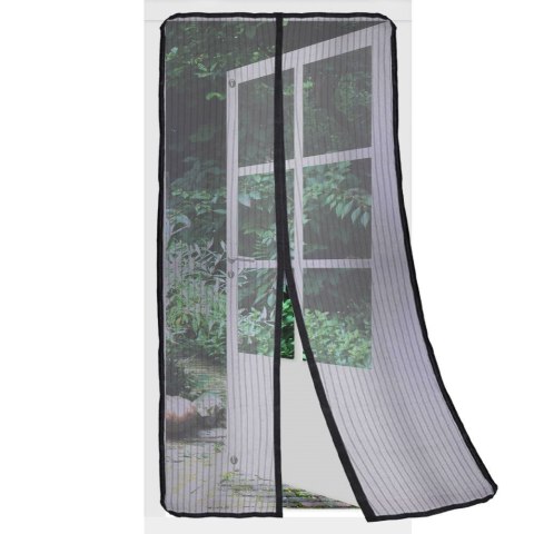 Moskitiera na drzwi czarna z magnesem 210x100cm PROGARDEN 780601