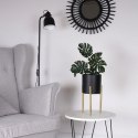 Osłonka na doniczkę na nóżkach metalowa czarna 31x15cm VILDE 312345-M