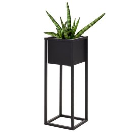 Osłonka na doniczkę na stojaku metalowa czarna 60cm HOME STYLING COLLECTION 330224