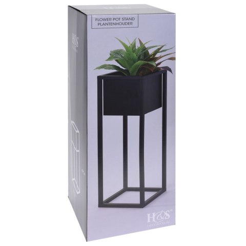 Osłonka na doniczkę na stojaku metalowa czarna 60cm HOME STYLING COLLECTION 330224