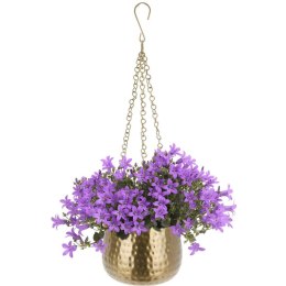 Osłonka na doniczkę wisząca metalowa złota 15cm VILDE 312364-M