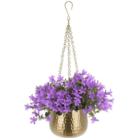 Osłonka na doniczkę wisząca metalowa złota 15cm VILDE 312364-M