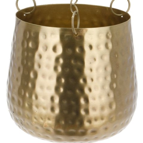 Osłonka na doniczkę wisząca metalowa złota 15cm VILDE 312364-M