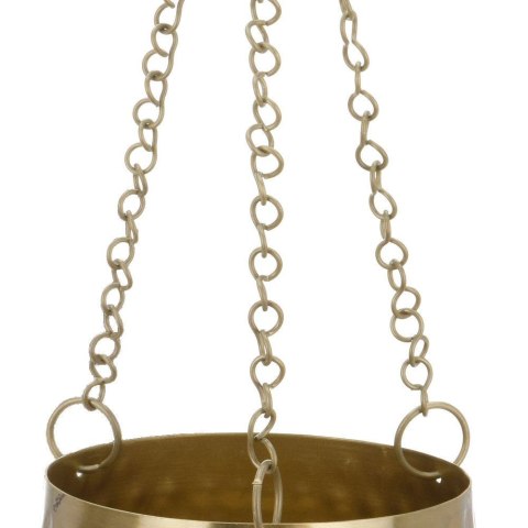 Osłonka na doniczkę wisząca metalowa złota 15cm VILDE 312364-M