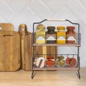 Półka kuchenna metalowa drewniana organizer 32.5x15x42cm VILDE 569330