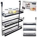 Półka kuchenna zawieszana na relingu metalowa czarna RADKA 32x11x46cm ORION 151924