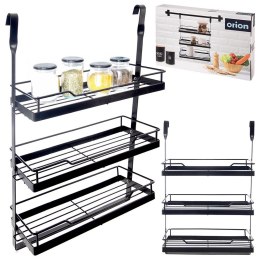 Półka kuchenna zawieszana na relingu metalowa czarna RADKA 32x11x46cm ORION 151924