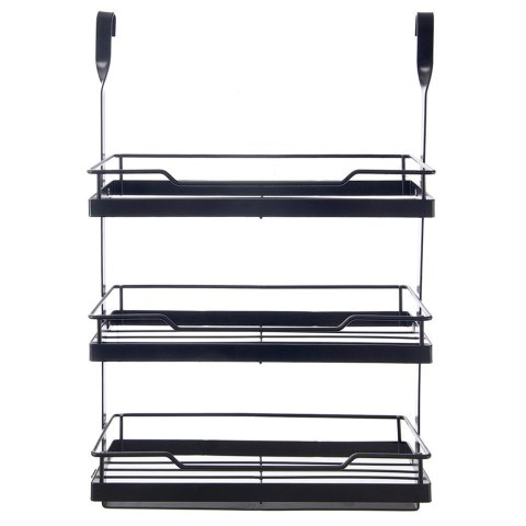 Półka kuchenna zawieszana na relingu metalowa czarna RADKA 32x11x46cm ORION 151924