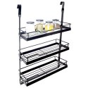 Półka kuchenna zawieszana na relingu metalowa czarna RADKA 32x11x46cm ORION 151924