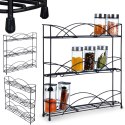 Półka na przyprawy kuchenna metalowa czarna 33.5x6.5x33.5cm VILDE 229070