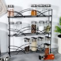 Półka na przyprawy kuchenna metalowa czarna 33.5x6.5x33.5cm VILDE 229070