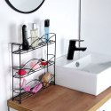 Półka na przyprawy kuchenna metalowa czarna 33.5x6.5x33.5cm VILDE 229070