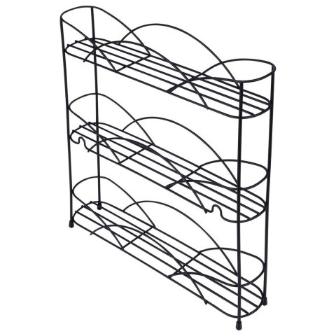 Półka na przyprawy kuchenna metalowa czarna 33.5x6.5x33.5cm VILDE 229070