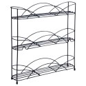 Półka na przyprawy kuchenna metalowa czarna 33.5x6.5x33.5cm VILDE 229070