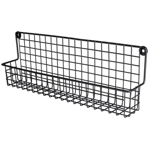 Półka na przyprawy kuchenna metalowa czarna organizer VILDE 229058