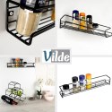 Półka na przyprawy kuchenna organizer metalowa czarna VILDE 229057