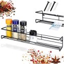 Półka na przyprawy kuchenna organizer metalowa czarna VILDE 229057