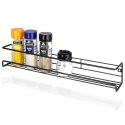 Półka na przyprawy kuchenna organizer metalowa czarna VILDE 229057