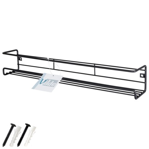 Półka na przyprawy kuchenna organizer metalowa czarna VILDE 229057