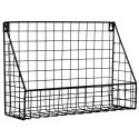 Półka ścienna na ścianę metalowa czarna 33x23x10cm HOME STYLING COLLECTION 530811