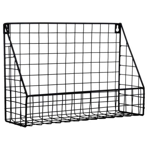 Półka ścienna na ścianę metalowa czarna 33x23x10cm HOME STYLING COLLECTION 530811