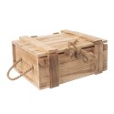 Skrzynka do przechowywania skrzynia pojemnik z pokrywką drewniana 30x21x12cm ORION 731039