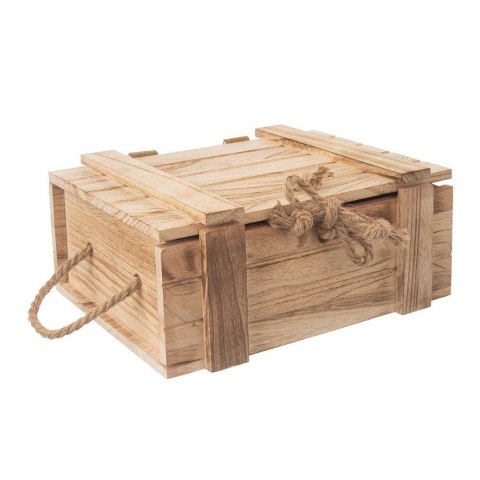 Skrzynka do przechowywania skrzynia pojemnik z pokrywką drewniana 30x21x12cm ORION 731039