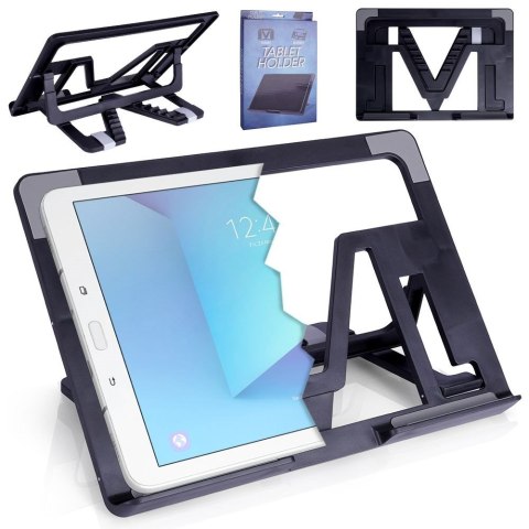 Stojak na tablet tableta czarny uchwyt regulowany 25x18x2cm VILDE 229076