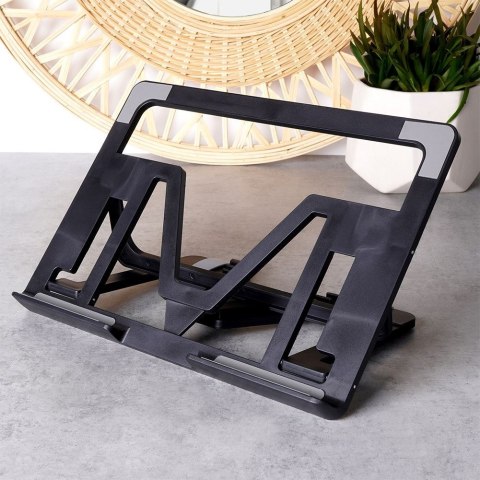 Stojak na tablet tableta czarny uchwyt regulowany 25x18x2cm VILDE 229076