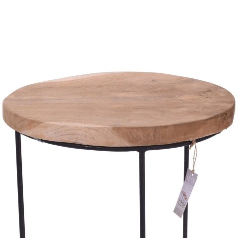 Stolik kawowy metalowy okrągły 3 sztuki HOME STYLING COLLECTION 811010