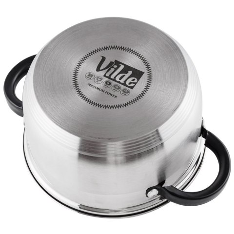 Zestaw garnków garnki stalowe komplet 12 elementów VILDE 199017