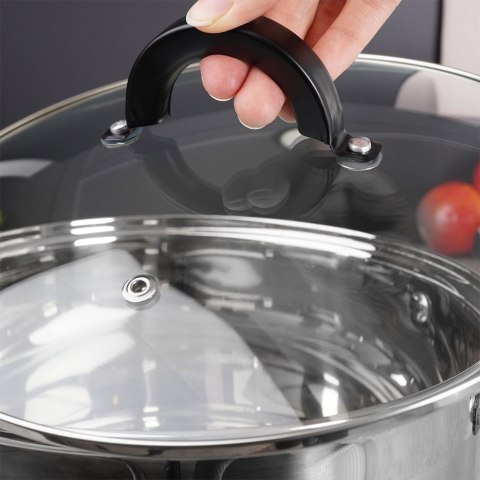 Zestaw garnków garnki stalowe komplet 12 elementów VILDE 199017