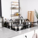 Zestaw garnków garnki stalowe komplet 12 elementów VILDE 199017