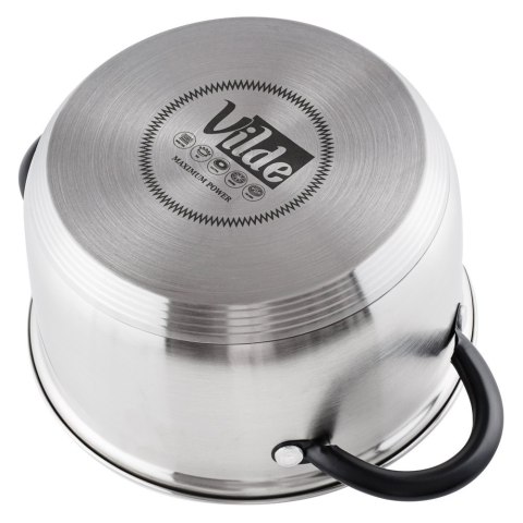 Zestaw garnków garnki stalowe komplet 6 elementów VILDE 199018