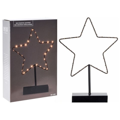 Gwiazda gwiazdka świecąca metalowa czarna 30 LED 34cm HOME STYLING COLLECTION 839081