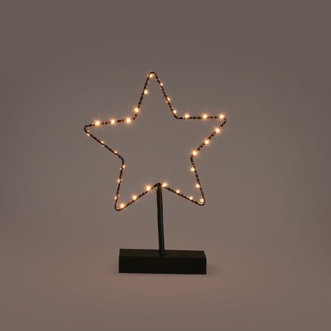 Gwiazda gwiazdka świecąca metalowa czarna 30 LED 34cm HOME STYLING COLLECTION 839081
