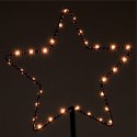 Gwiazda gwiazdka świecąca metalowa czarna 30 LED 34cm HOME STYLING COLLECTION 839081