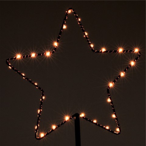Gwiazda gwiazdka świecąca metalowa czarna 30 LED 34cm HOME STYLING COLLECTION 839081