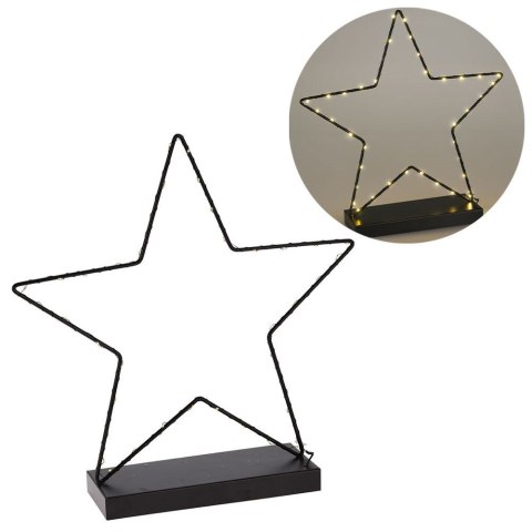 Gwiazda gwiazdka świecąca metalowa czarna 40 LED 40cm HOME STYLING COLLECTION 839071