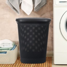 Kosz na pranie plastikowy czarny 60L BATHROOM SOLUTIONS 569367