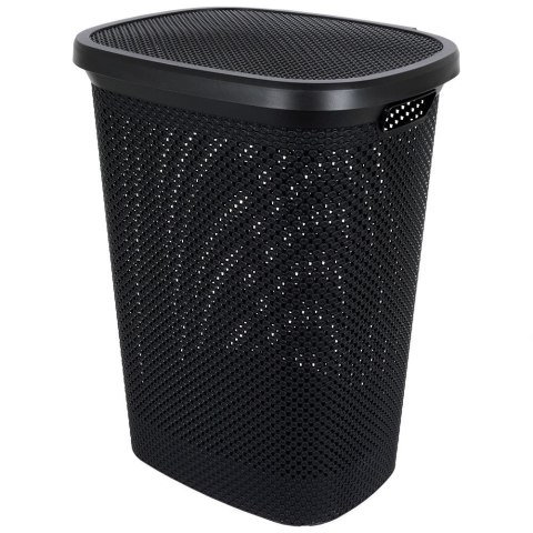 Kosz na pranie plastikowy czarny 60L BATHROOM SOLUTIONS 569367