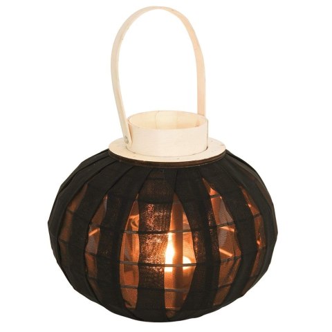 Lampion na świeczkę drewniany czarny 22cm HOME STYLING COLLECTION 569266