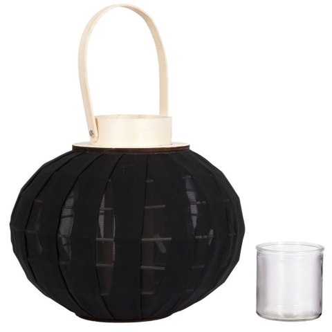 Lampion na świeczkę drewniany czarny 22cm HOME STYLING COLLECTION 569266