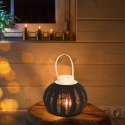 Lampion na świeczkę drewniany czarny 22cm HOME STYLING COLLECTION 569266